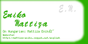 eniko mattiza business card